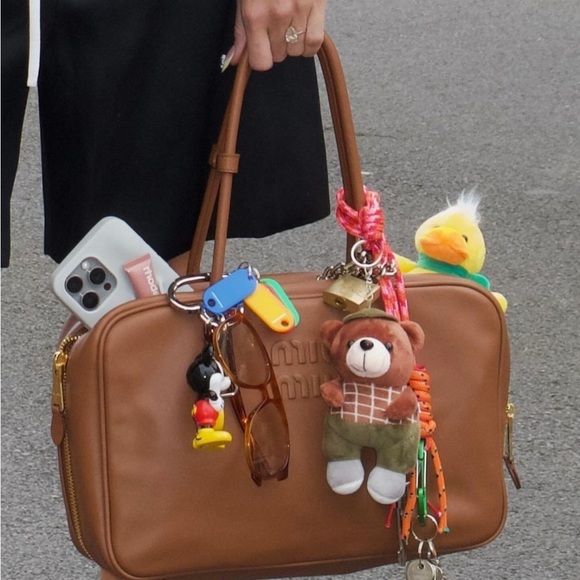 Handmade Crochet Knit Cute Penguin Keychains Bag Charm in Purple Green Pink Blue - Picture 12 of 15